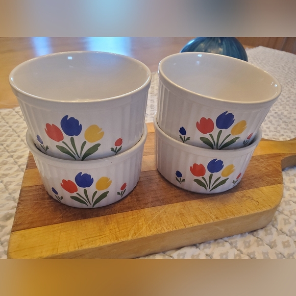 Tulip Tyme Vintage Floral Ramekins Set of 4 - Picture 7 of 7